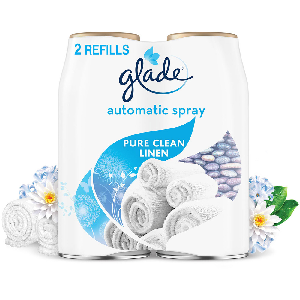 Glade Pure Clean Linen Automatic Spray Refill 269ml 2 Pack Image 3