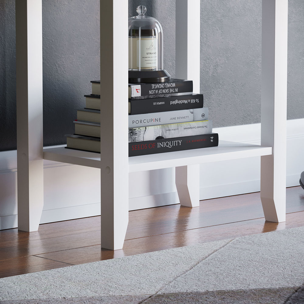 Vida Designs Windsor Single Drawer White Console Table Image 4