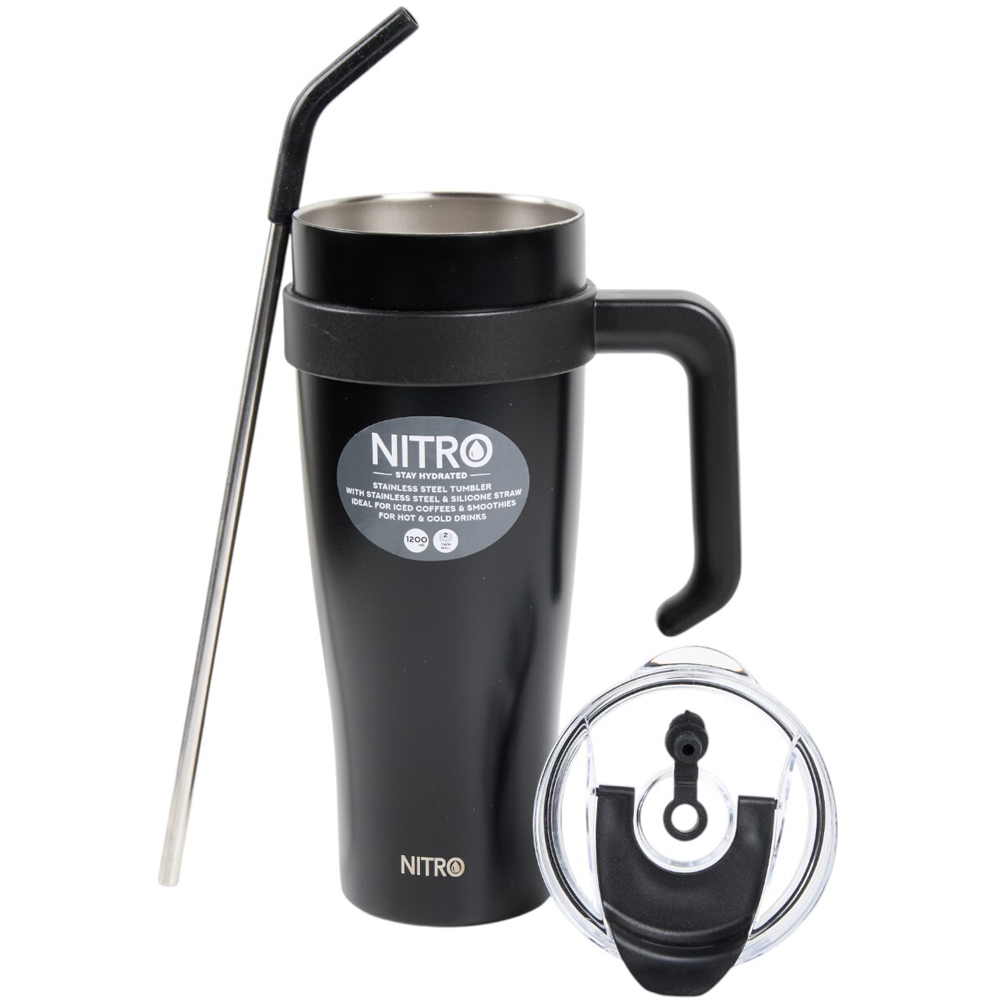 Nitro Premium Stainless Steel Jumbo Sized TumblerBlack Image 7