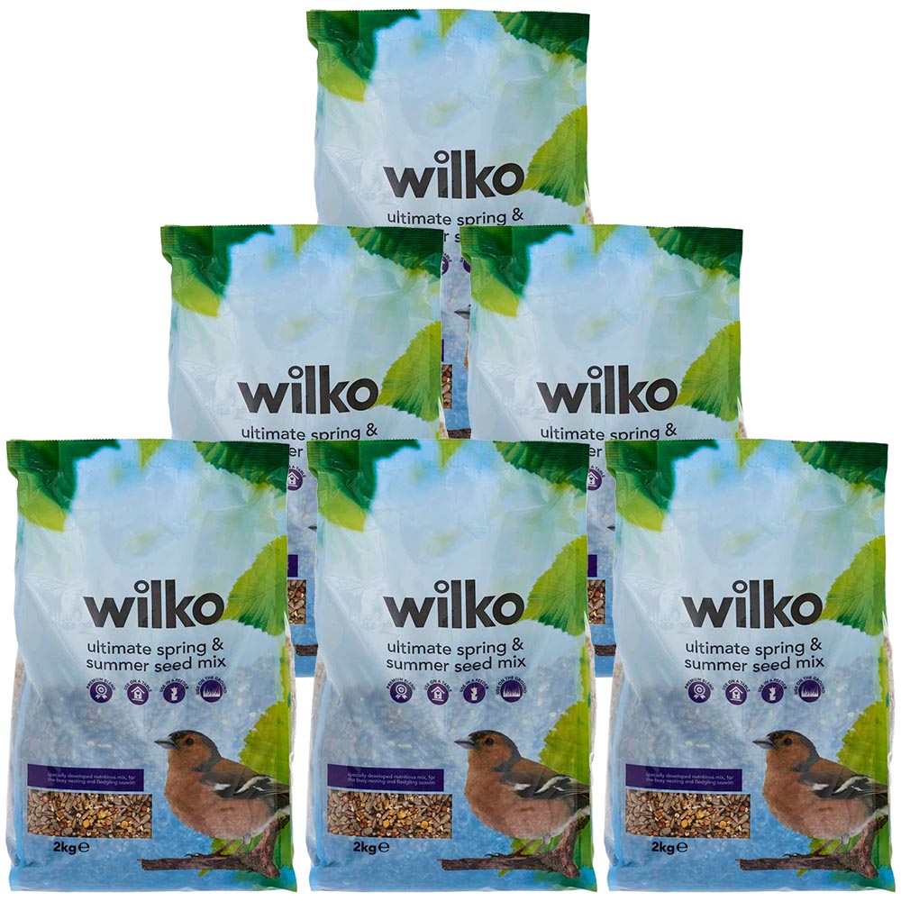 Wilko Wild Bird Spring and Summer Seed Mix Case of 6 x 2kg Image 1