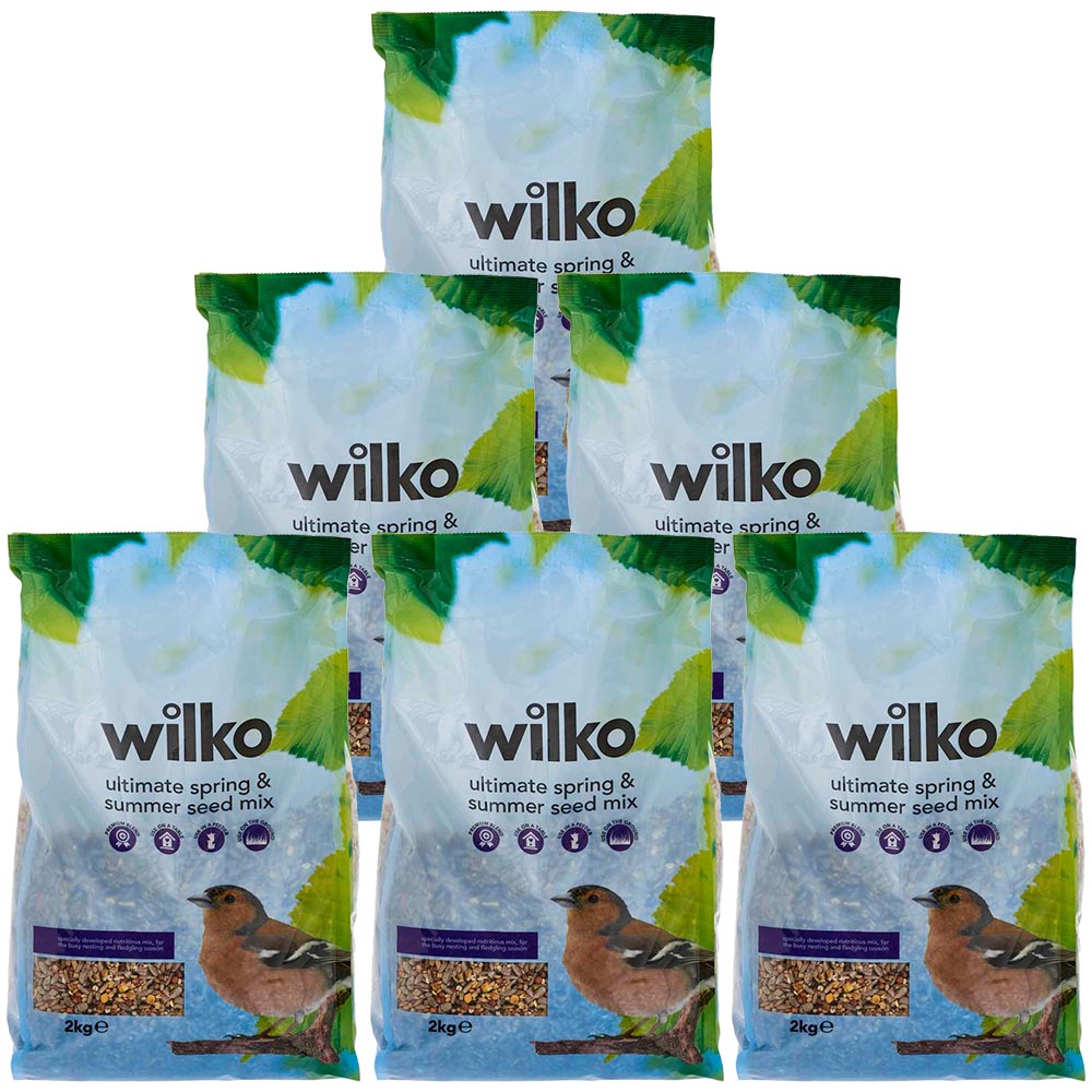 Wilko Wild Bird Spring and Summer Seed Mix Case of 6 x 2kg Wilko
