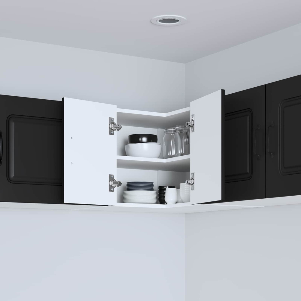 vidaXL Kalmar 2 Door Black Wall Kitchen Cabinet Image 9