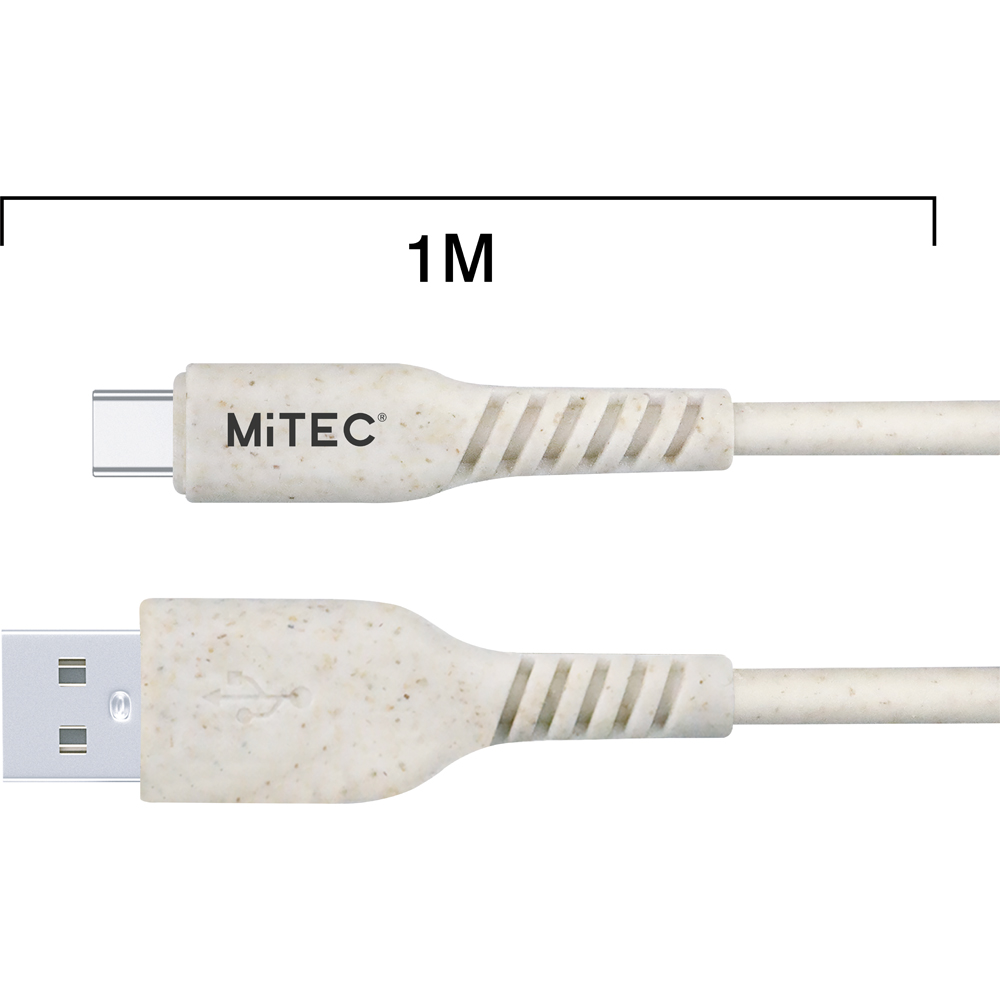 MiTEC Natural Bioplastics USB-C to USB-A Cable 1m Image 6