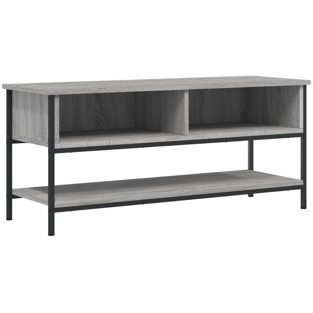 vidaXL 3 Shelf Grey Sonoma TV Cabinet Image 2