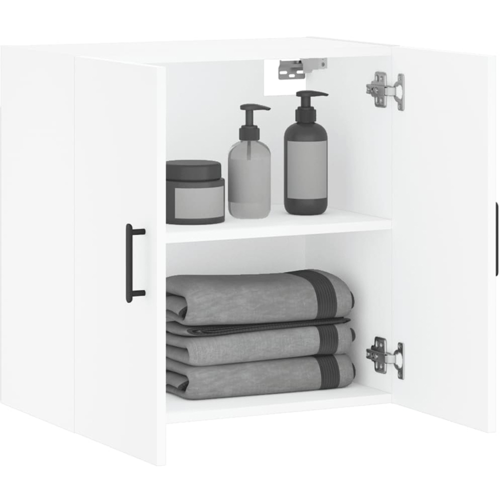 vidaXL 2 Door White Wall Cabinet Image 4
