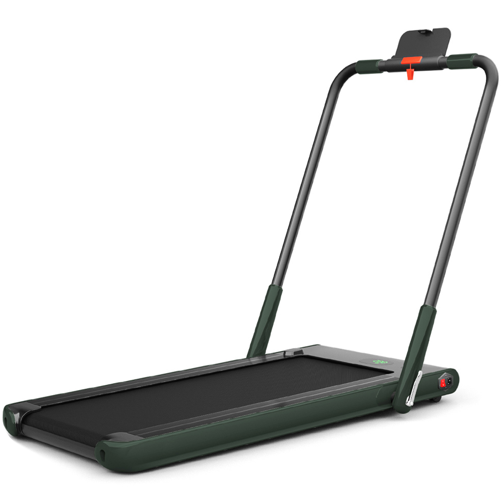 Costway Green Folding Treadmill with LED Display Bluetooth Speaker Image 1