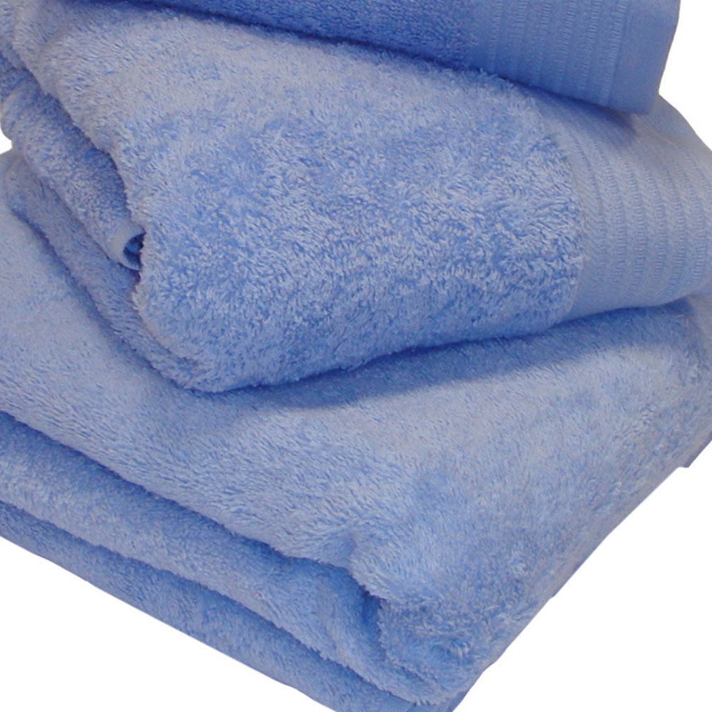 Rapport Home Chatsworth Super Soft and Absorbent Cotton Blue Bath Sheet Image 3