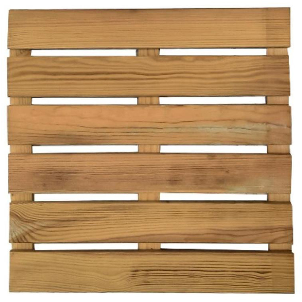 Snowdon Timber Pressure Treated Garden Deck Tile 400 x 400 x 35mm 10 Pack Image 2