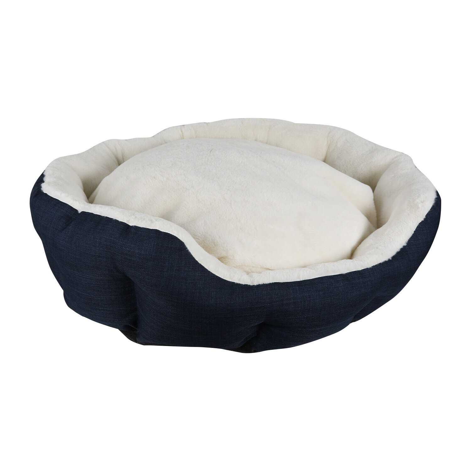 Luxurious Pet Bed Navy L Image 2