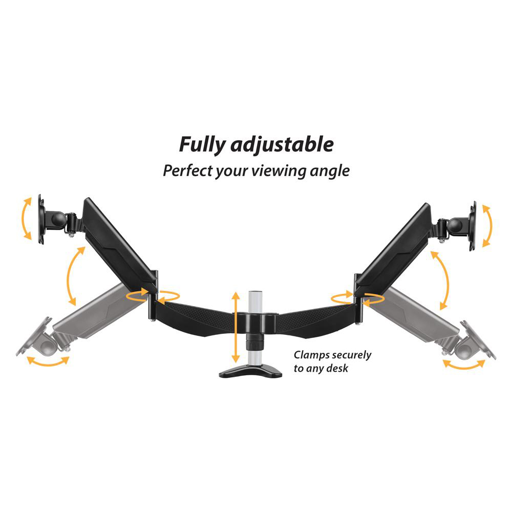 AVF Multi Position Monitor Desk Mount for 2 Screens Image 5