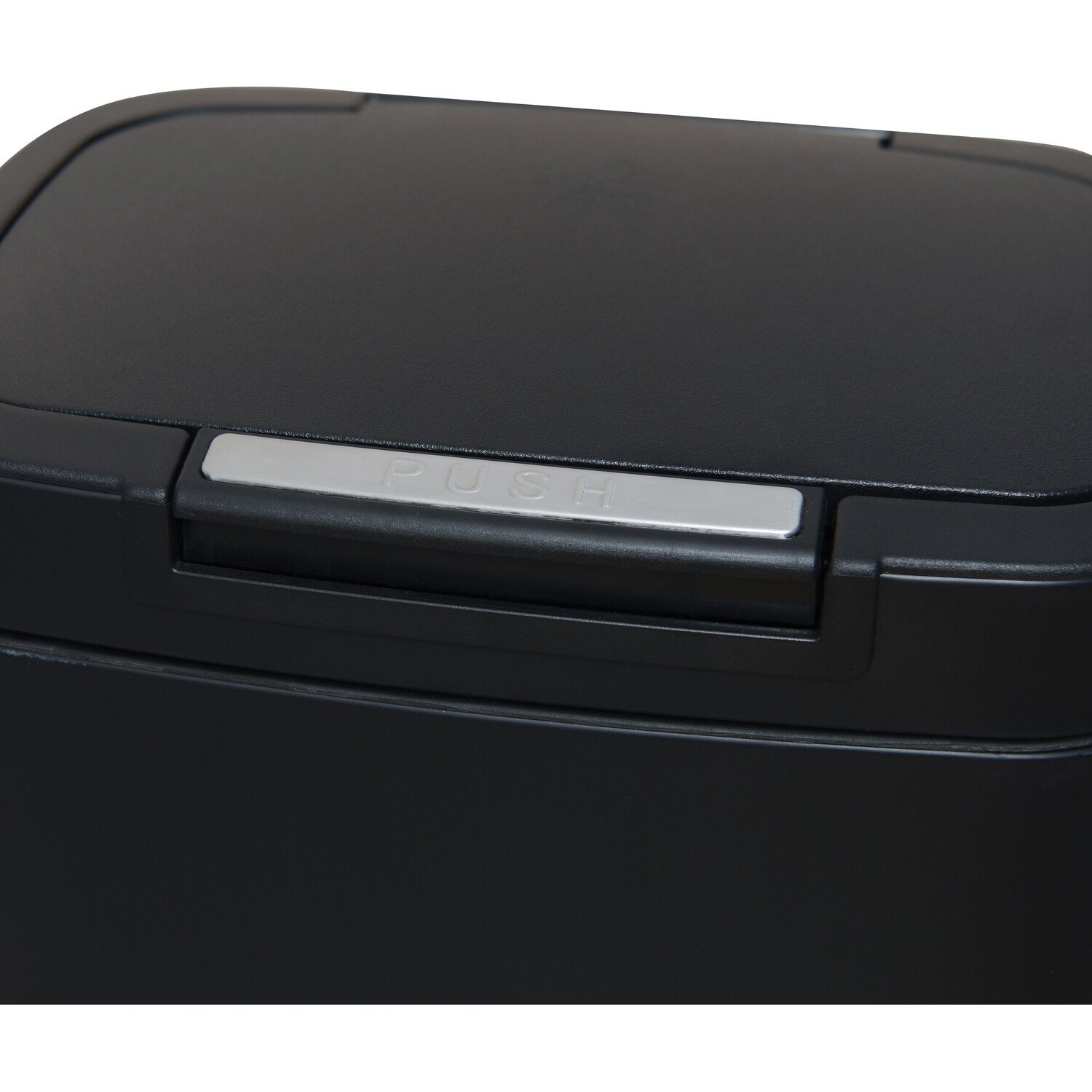 Kitchen Master Matt Black Rectangular Push Bar Bin 40L Image 5