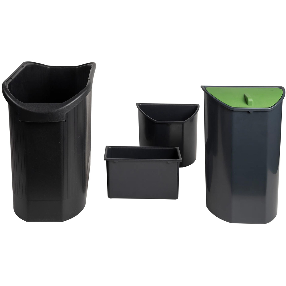 Exacompta Black and Grey Top Line Eco Waste Paper Bin 26L Image 5