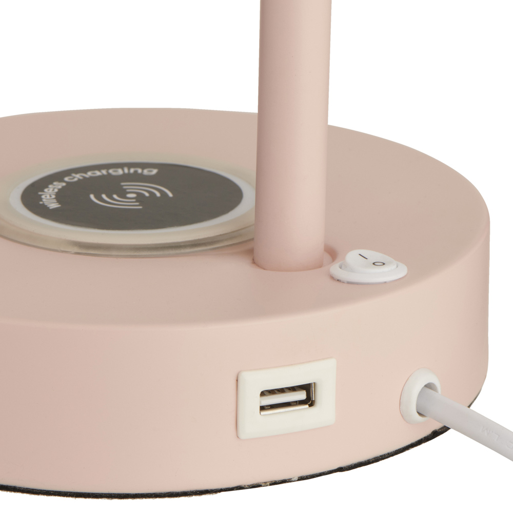 Wilko Pink Wireless Charger Lamp Image 5
