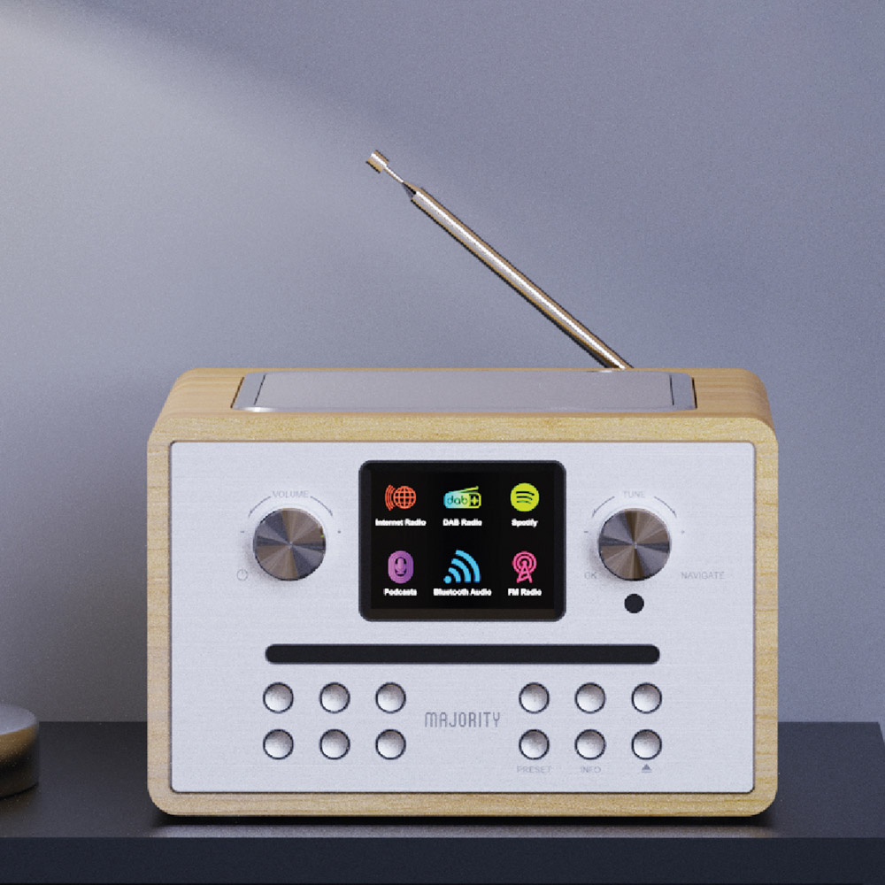 Majority Homerton Oak 2 DAB & FM Radio Image 2