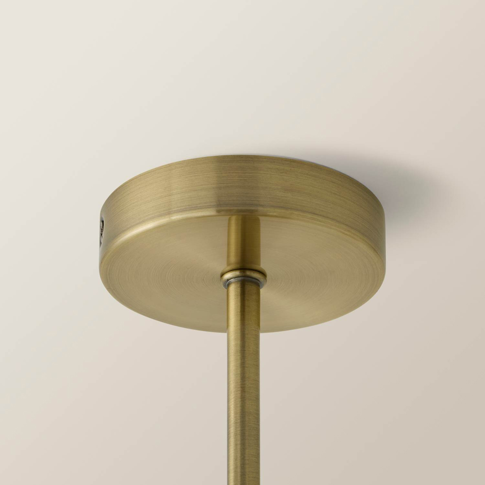 ValueLights Hollis Glass Globe Shade Gold Metal Ceiling Light Fitting with Bulb Image 4