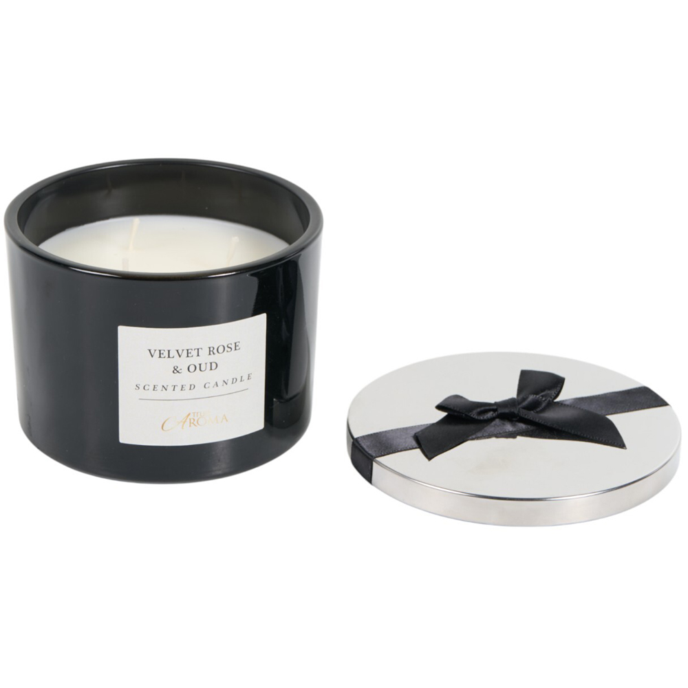 3 Wick Scented Candle Velvet Rose and Oud Image 3