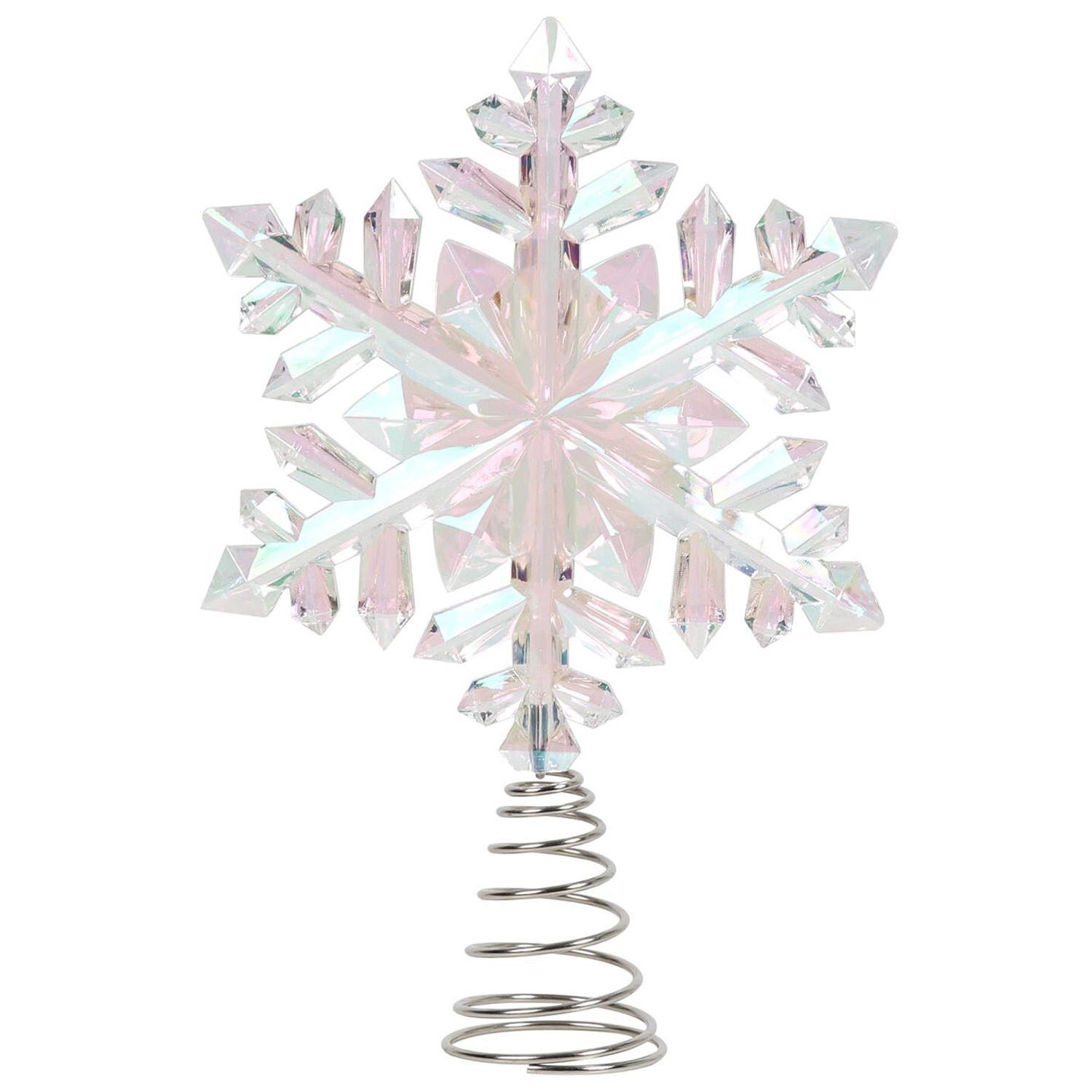 Sugar Wonderland Iridescent Crystal Christmas Tree Topper Image 1