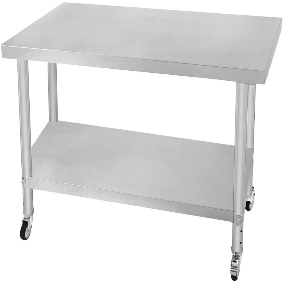 KuKoo Stainless Steel Work Table with Wheels Image 2