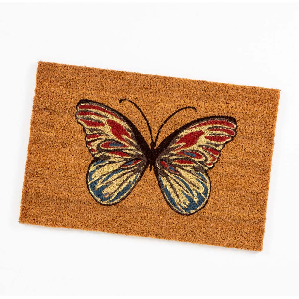 Astley Multicolour Butterfly Coir Printed Doormat 40 x 60cm Image 3