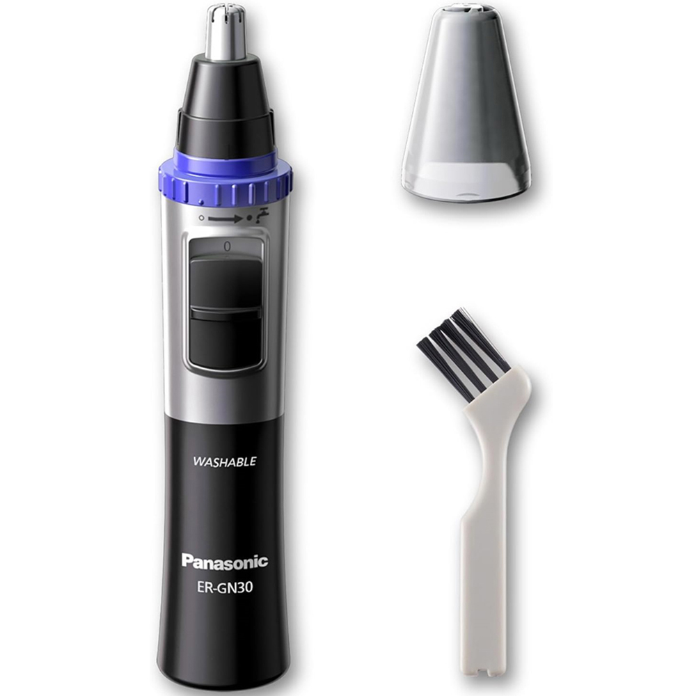 Panasonic ER-GN30 Silver and Black Wet and Dry Electric Nose Ear and Facial Hair Trimmer Image 2