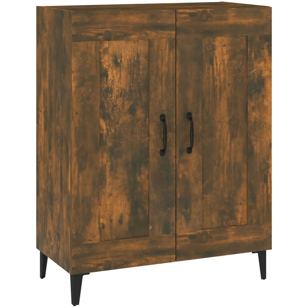 vidaXL 2 Door Smoked Oak Sideboard Image 2