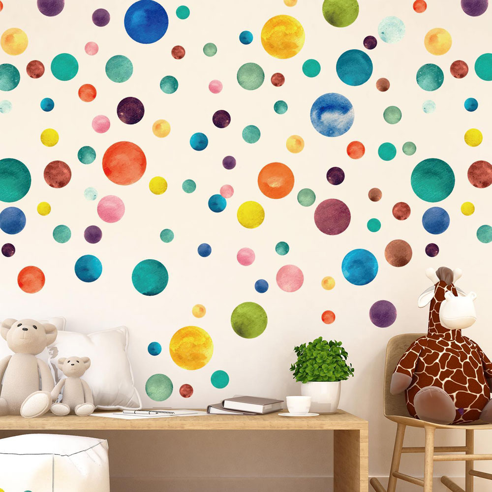 Walplus Kids Big Colourful Dots Self Adhesive Wall Stickers Image 4