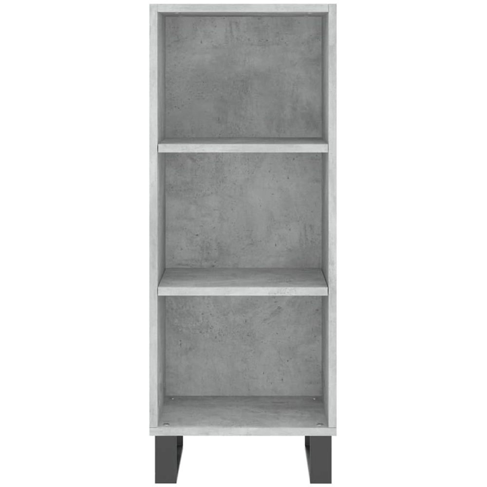 vidaXL Single Door 3 Shelf Concrete Grey Highboard Image 8