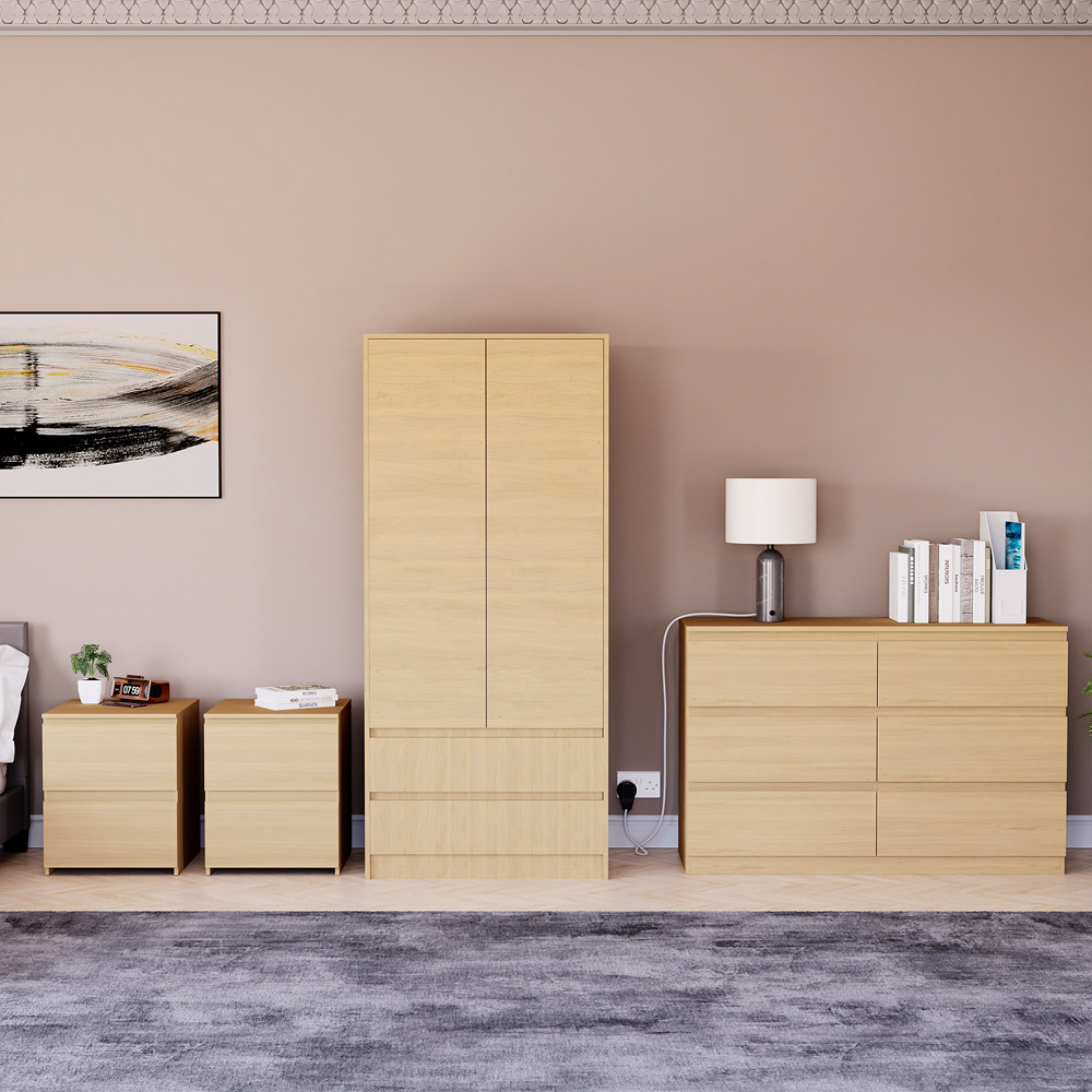 Denver Pine 4 Piece Bedroom Furniture Set Image 2