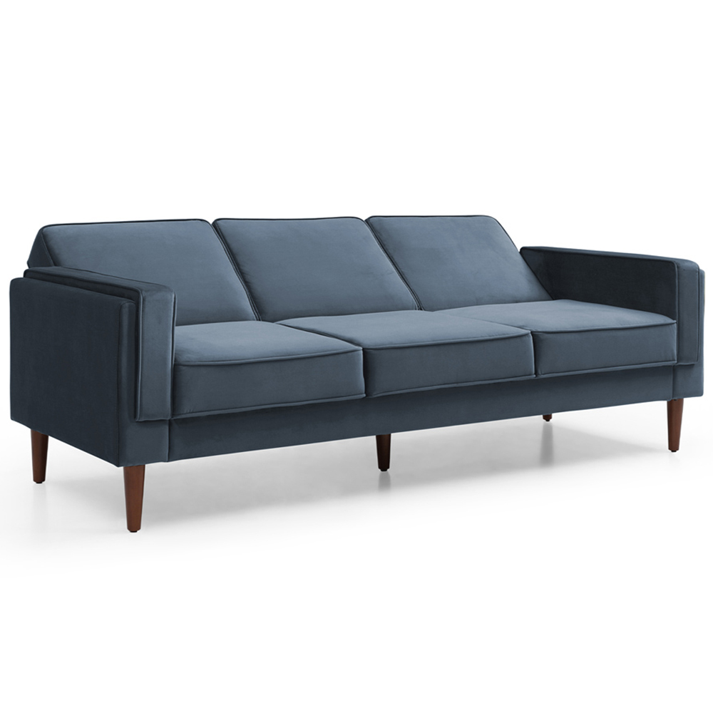 Asher 3 Seater Ink Velvet Sofa Bed Image 4