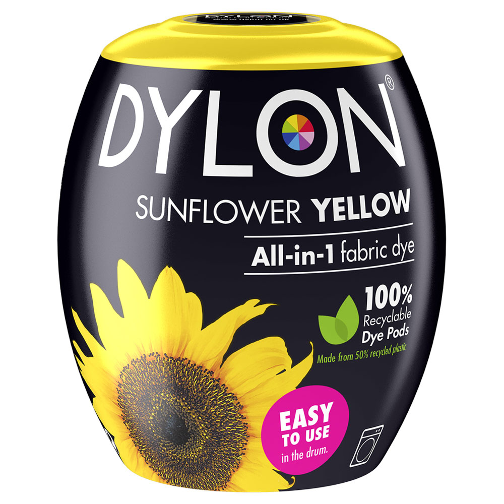 Dylon Sunflower Yellow Fabric Dye Pod 350g Image 1