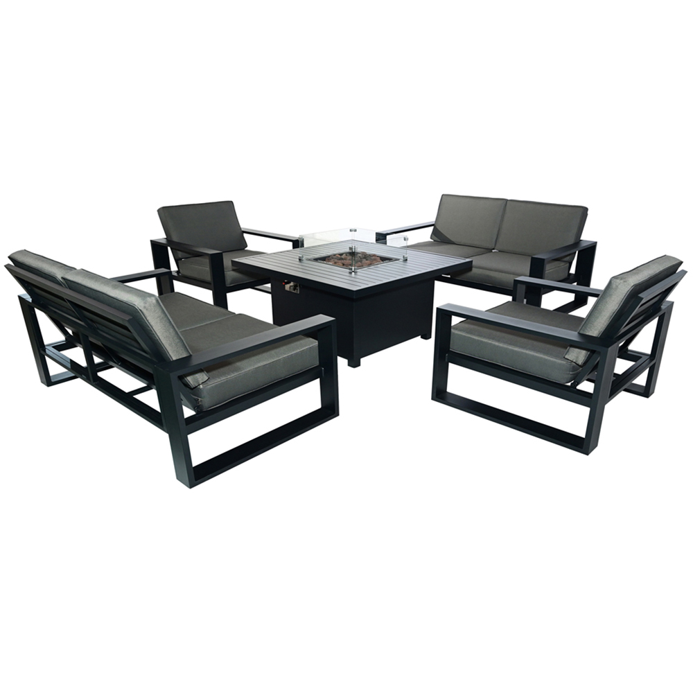 Furniture One 6 Seater Aluminium Garden Dining Set Image 3