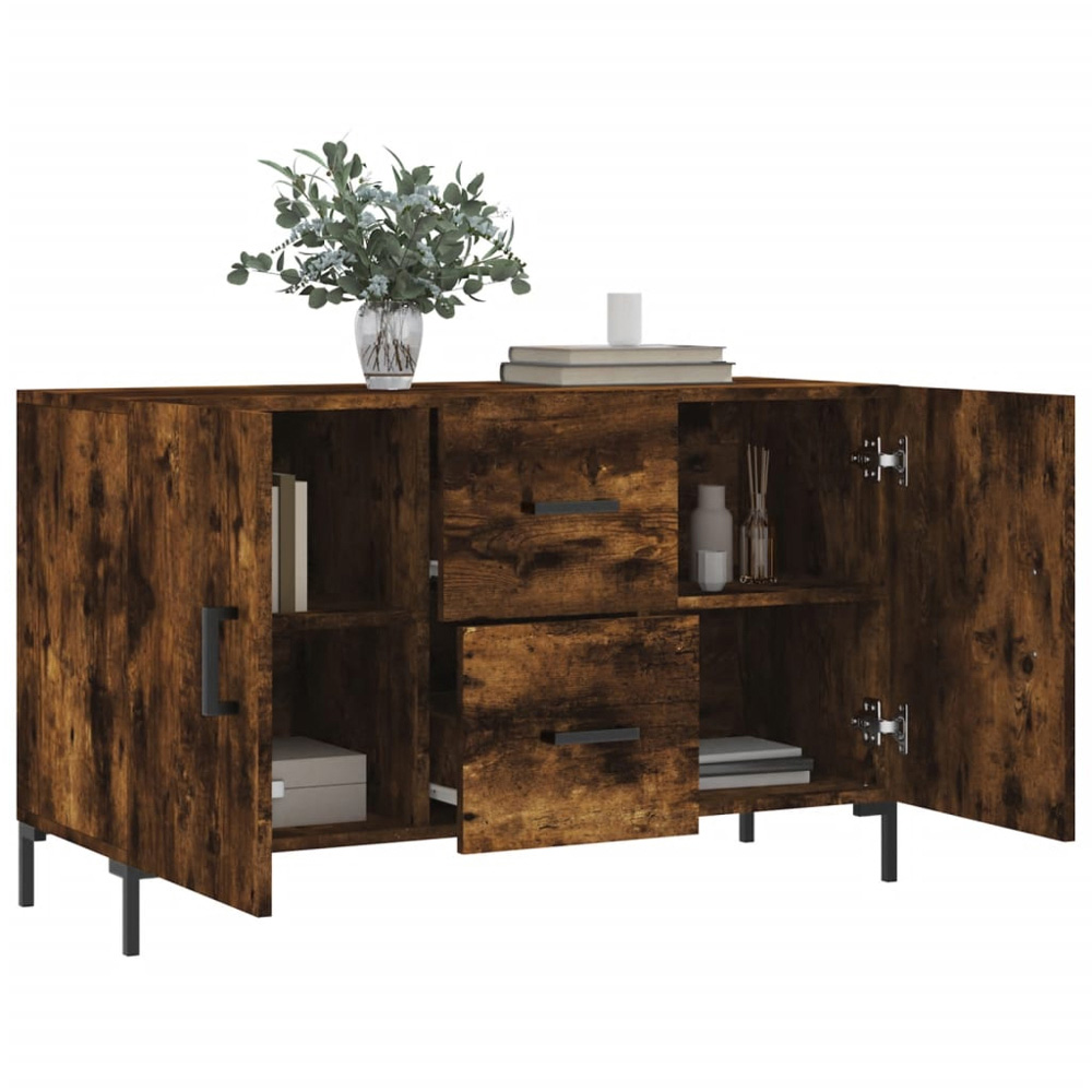 vidaXL 2 Door 2 Drawer Brown Sideboard Image 4