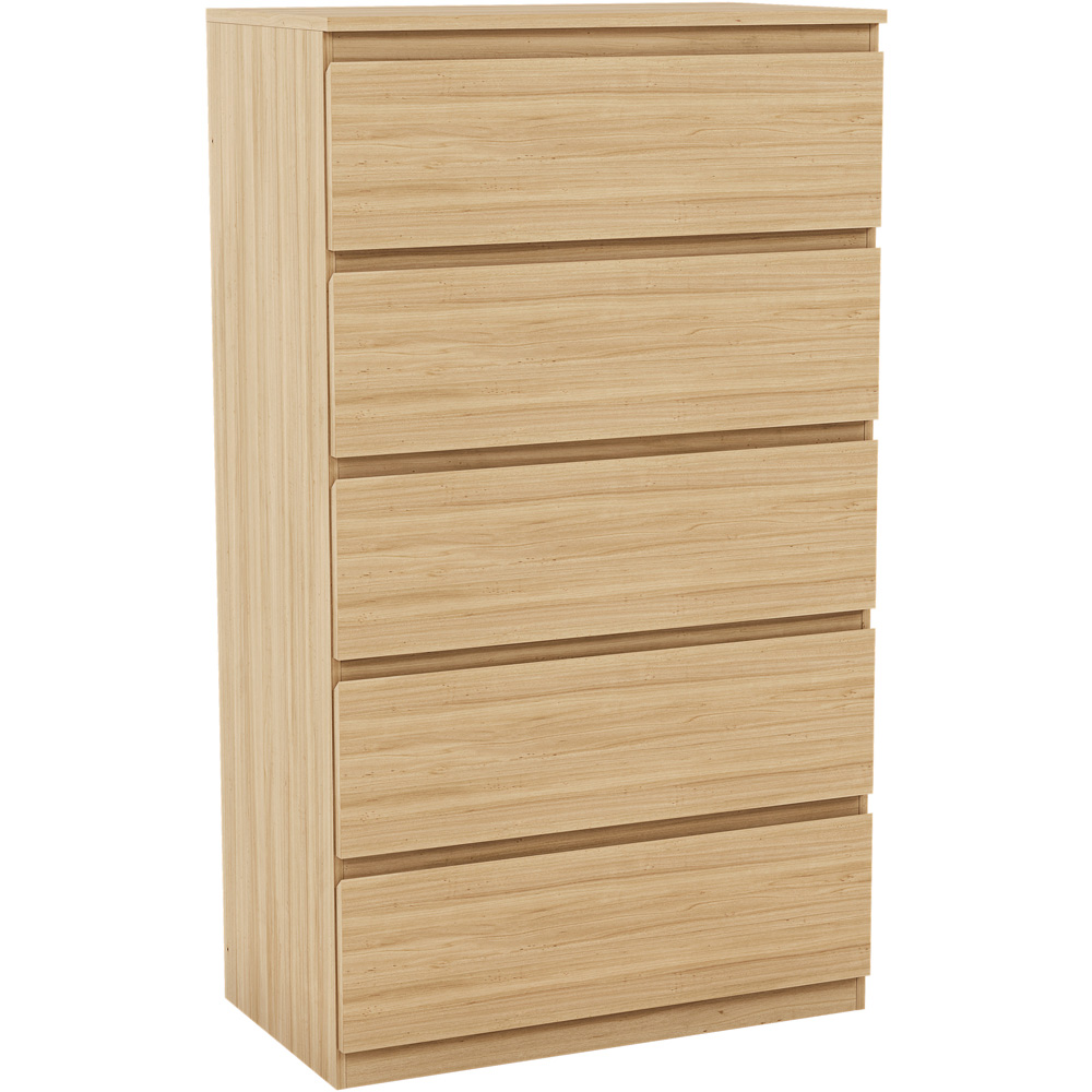 VIDA DESIGNS Denver 5 Drawer Pine Chest of Drawers Image 2