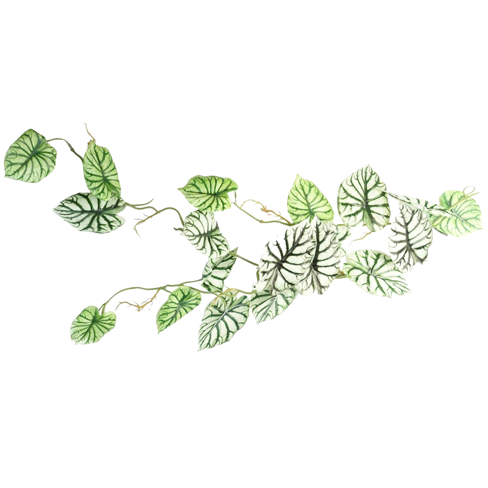 Leaf Trailing Light Alocasia Dragon Scale Hanging Artificial Plant 4ft Image 1