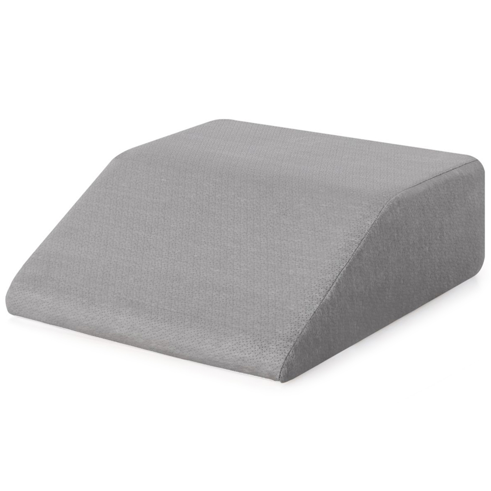 Costway Grey Leg Elevation Sleeping Pillow with Washable Cover Image 1
