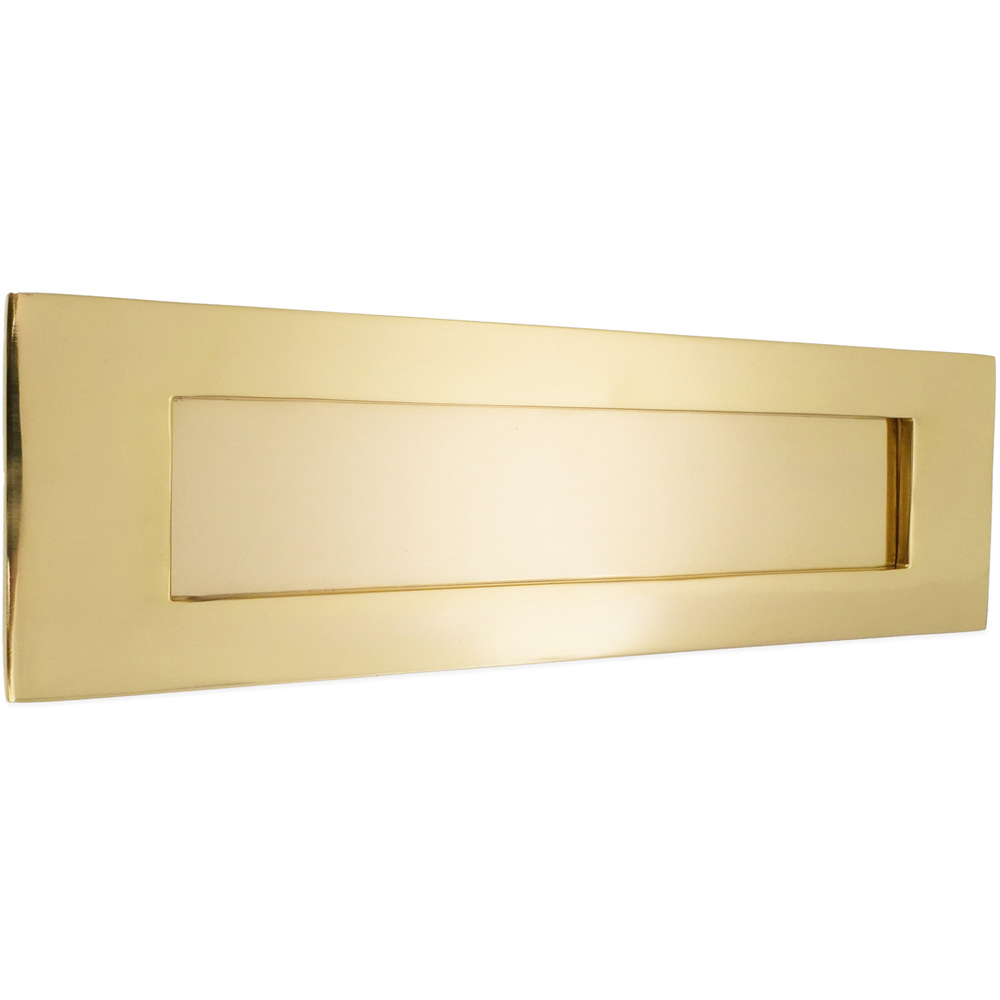 Spira Brass Victorian Polished Brass Letter Plate 255mm Image 1