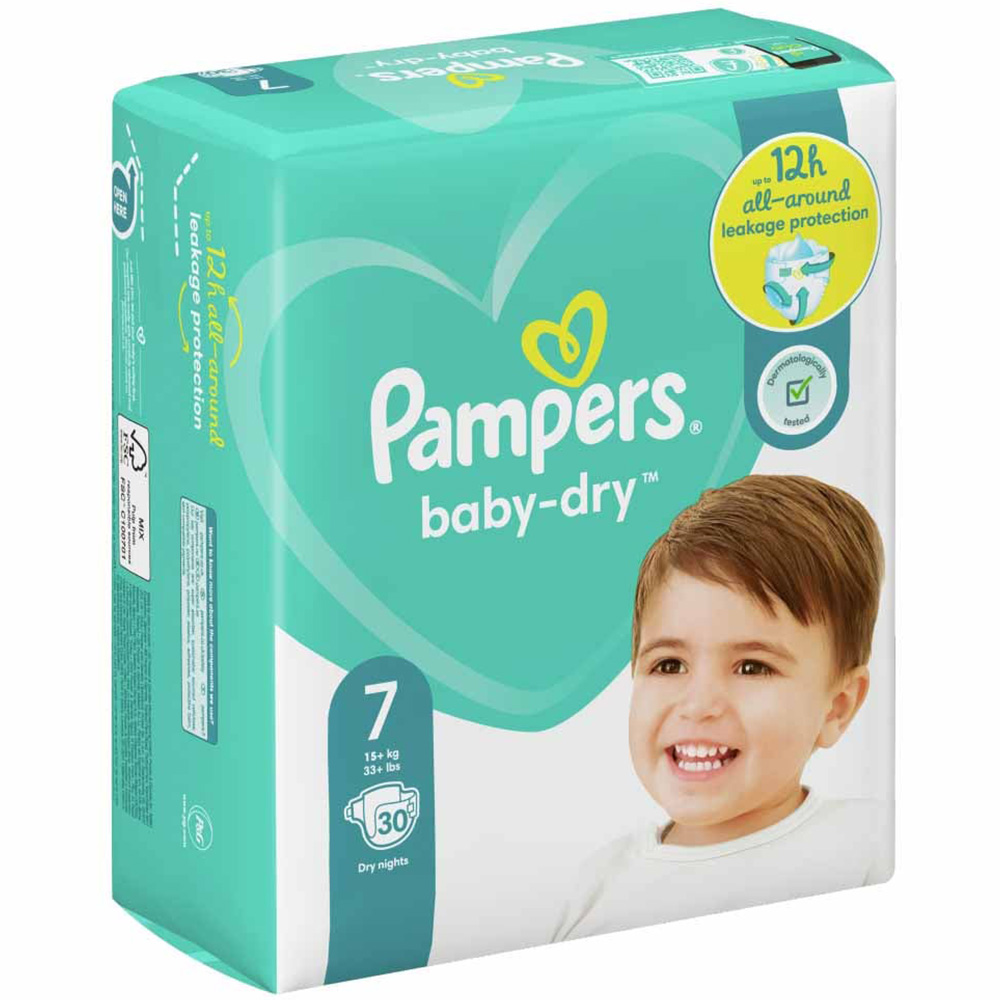 Pampers Baby Dry Nappies Size 7 30 Pack Image 2
