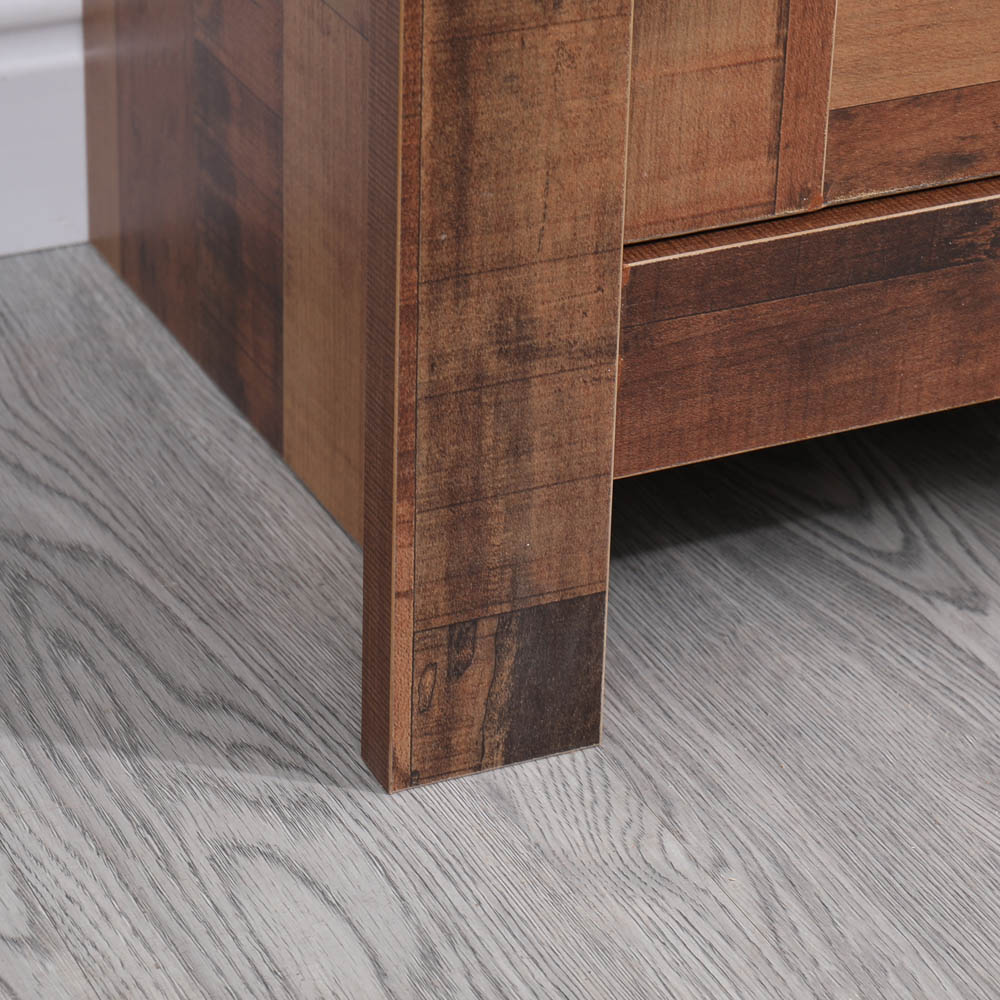 FurnitureHMD 2 Door 2 Drawer Industrial Style Wooden Sideboard Image 4