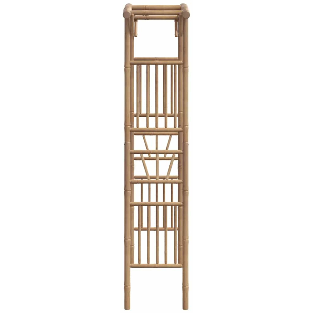 vidaXL 6 x 4ft Brown Bamboo Rose Arch Garden Arbour Image 4