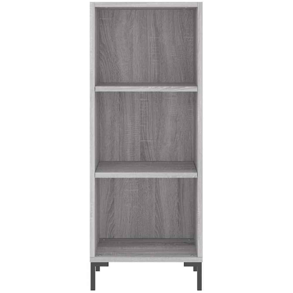 vidaXL 3 Shelf Grey Sonoma Wooden Sideboard Image 4
