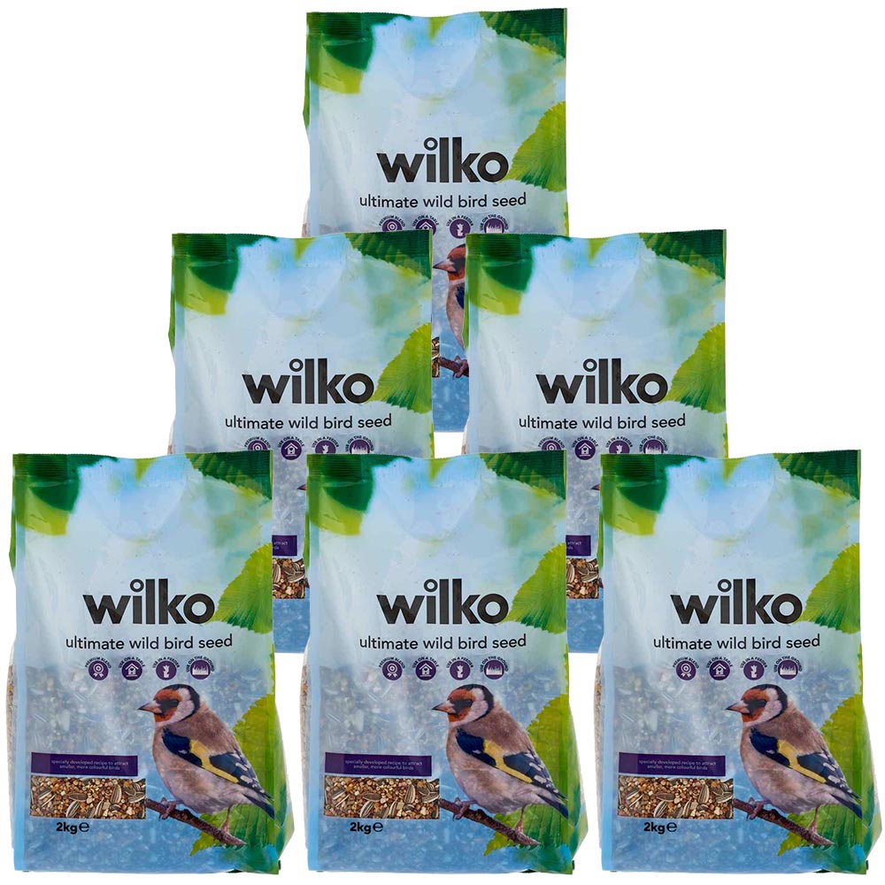 Wilko Ultimate Blend Wild Bird Seed Case of 6 x 2kg Image 1