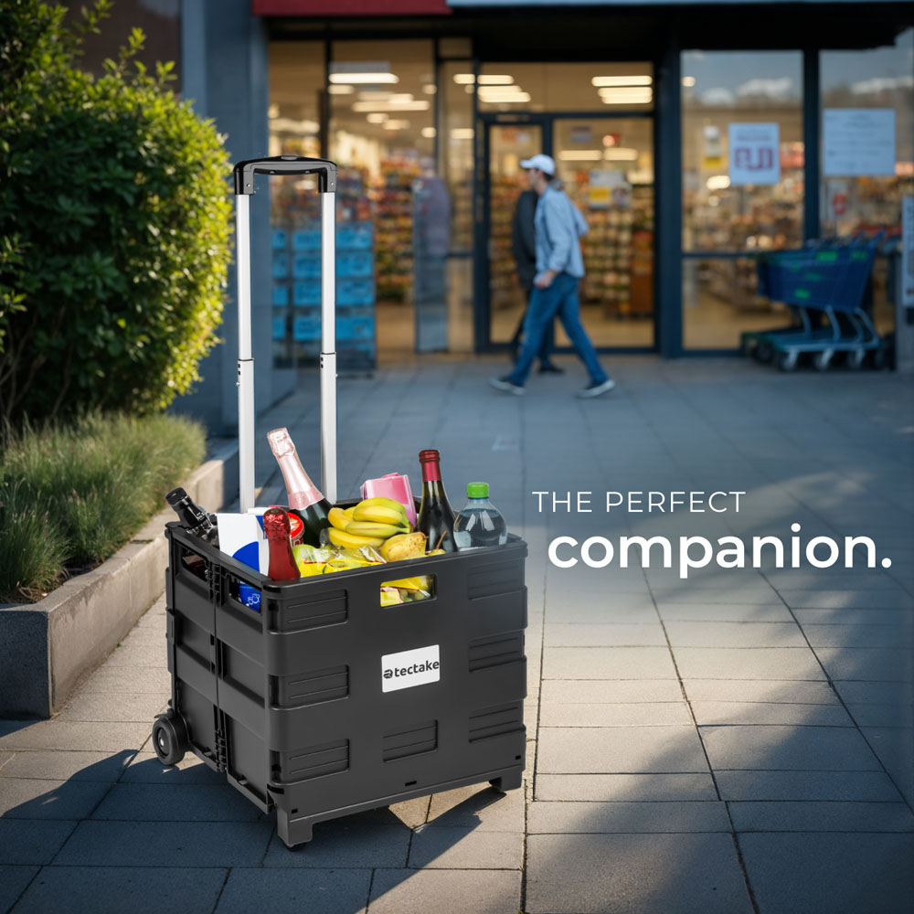 tectake Foldable Hard Shell Shopping Trolley 35kg Image 7