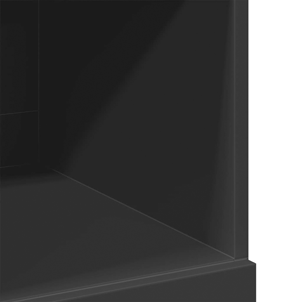 vidaXL 2 Drawer 6 Shelf Black Highboard Image 8