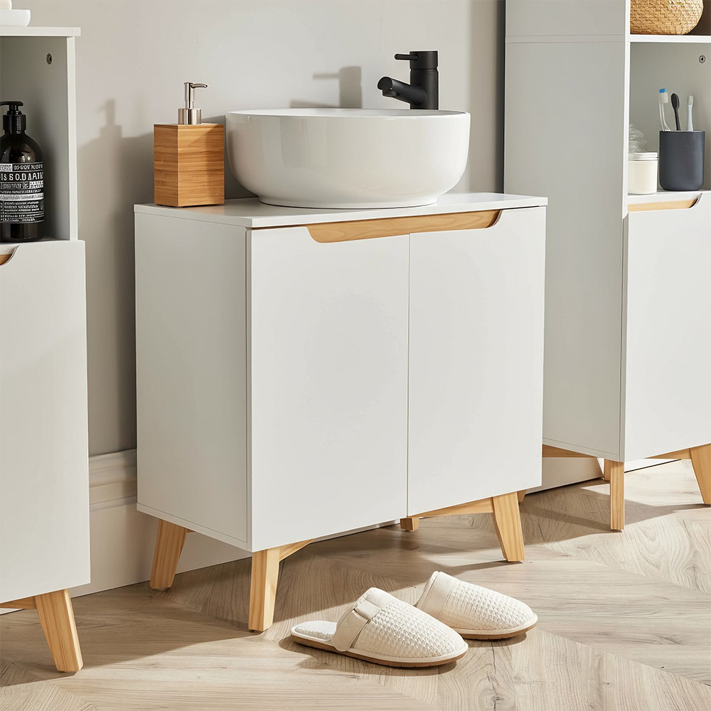 Home Source Florence 2 Door White Under Sink Cabinet Image 8