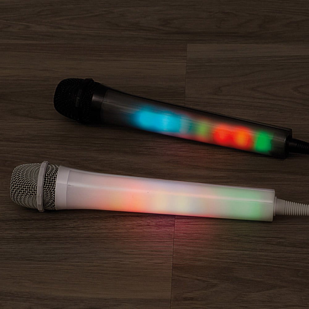 St Helens Mr Entertainer White Microphone with LED Light Image 3