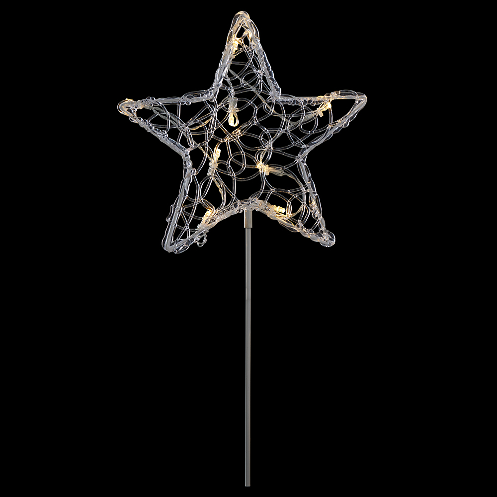 Wilko Acylic Star Stake Lights 5pk Wilko