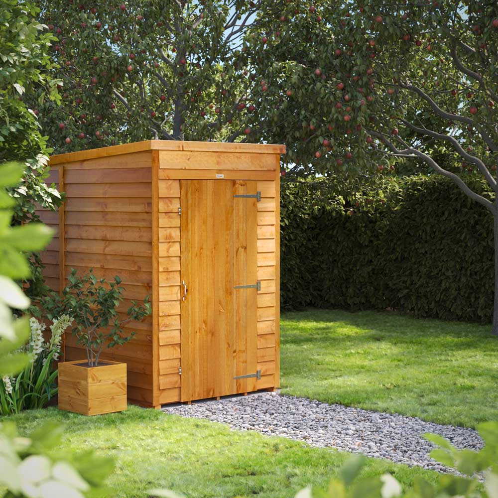 Power 4 x 6ft Overlap Pent Garden Shed Image 2