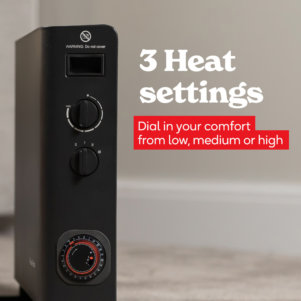 Russell Hobbs RHCVH6002B Black Convection Heater with Timer 2000W Image 5