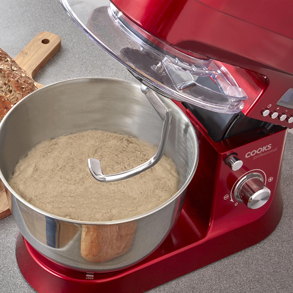 Cooks Professional G1188 Red Stand Mixer 1200W Wilko