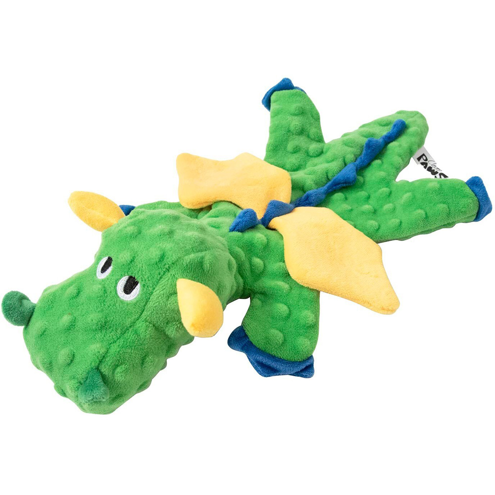 Single Clever Paws Multi Textured Dragon Dog Toy in Assorted styles Image 2